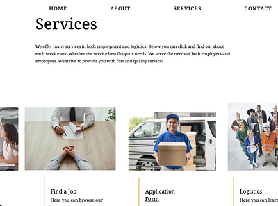 Staffing agency website for client design graphic design web website