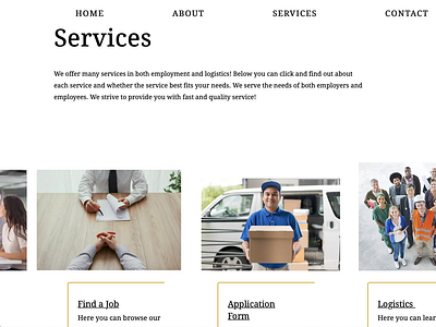 Staffing agency website for client