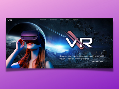 Virtual reality Website concept app branding design graphic design illustration logo ui ux vector webdesign