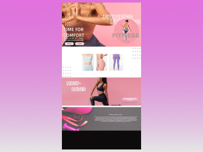 Fitness clothing landing page app branding design graphic design illustration logo ui ux vector webdesign