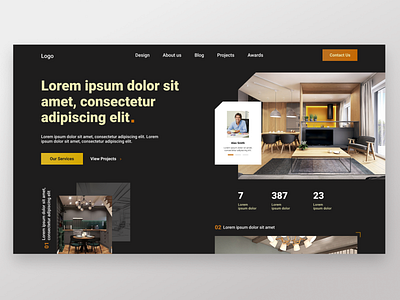 Website for an Interior Studio figma product page ui ui designer ux ux designer web design