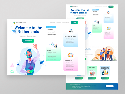 Landing page for Banking Services figma illustration product page ui ui designer ux web design