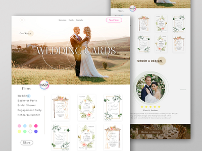 Wedding Cards branding figma inspiration style ui ui designer ux designer web design wedding wedding cards