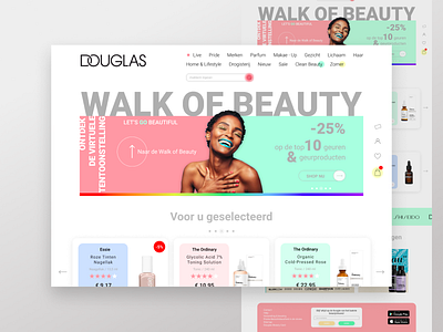 DOUGLAS Style beauty branding cosmetics figma product page ui ui designer ux web design