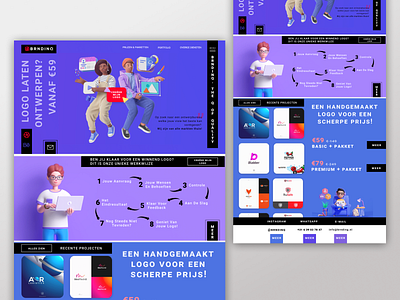 Landing page for a creative agency branding design figma illustration logo product page ui ui designer ux web design