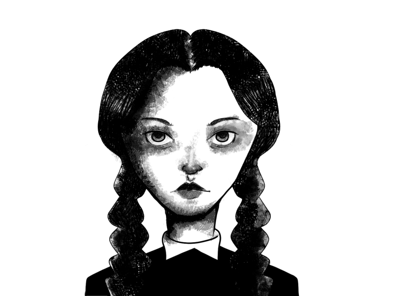 Wednesday Adams by Brooke Downey on Dribbble