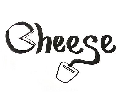 Cheese cheese drawing font handlettering type