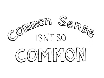 Common Sense fonts hand lettering lettering sans serif