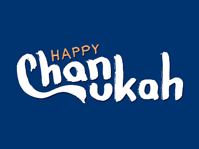 Happy Chanukah drawing hand lettering letter type