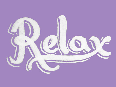 Relax brush pen hand lettering