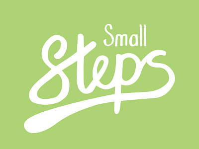 Small Steps calligraphy font hand lettering type