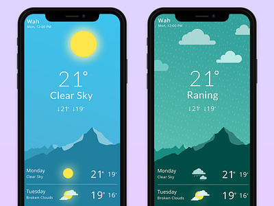 The Weather app design mobile app weather app