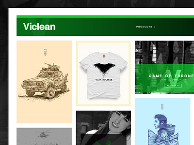 Detail, Redesign Concept for Viclean T-Shirt Store e commerce interface shop t shirt website