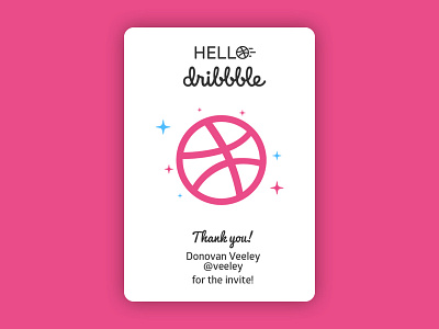 Hello Dribbble! debut draft first shot flat design illustration new player thanks welcome