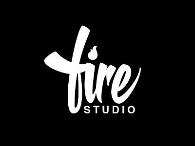 Fire Studio calligraphy graphic design hand lettering logo logo logo design script sketch typography
