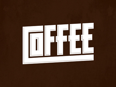 Coffee geometric graphic design letter logo typography vector