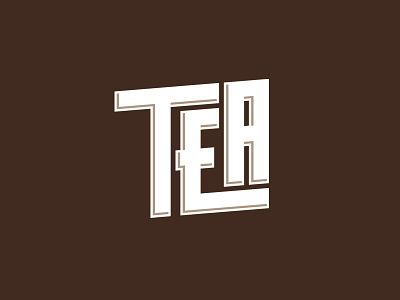 Tea design geometric graphic letter logo typography vector