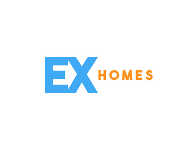 Ex Homes Logo concept logo graphic design logo logo design modern negative space logo real estate simple