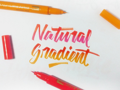 Natural Gradient...Not brush script calligraphy gradient graphic design hand lettering letter letters sketch sketching type typography