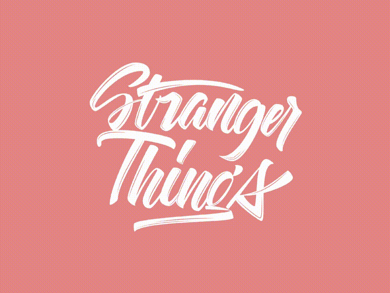 Stranger Things brush script calligraphy custom type graphic design hand lettering letter letters ligature sketch sketching type typography