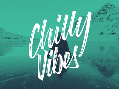 Chilly Vibes branding calligraphy design graphic hand lettering ligature logo sketch type typography vector