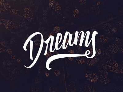 Dreams! branding calligraphy design graphic hand lettering ligature logo sketch type typography vector