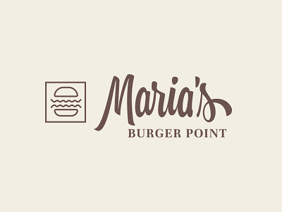 Maria's Burger Point brand branding design design designer graphic hand lettering identity logo modern