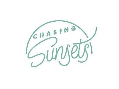 Chasing Sunsets calligraphy design graphic hand lettering lettering ligature logo sketch type type design typography vector