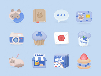 Momo’s Blueberry Icon Pack