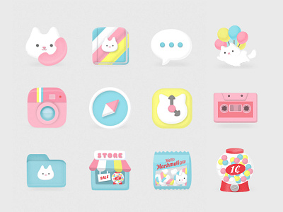 Ria's Marshmallow Icon Pack icon sugarcat