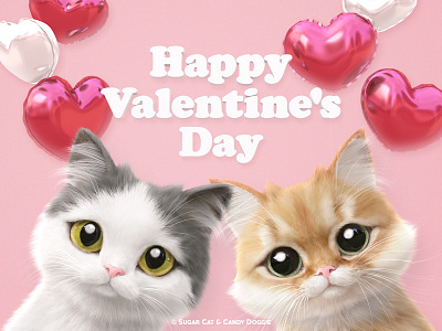 Happy Valentine's Day cat sugarcat valentinesday