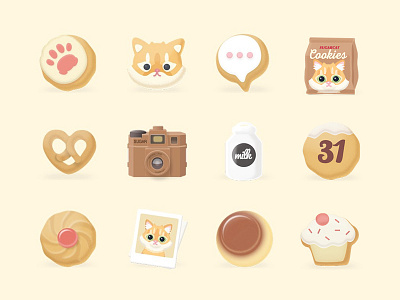 Kkukku's Cookies Icon Pack icon samsungtheme sugarcat