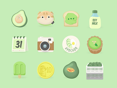 Achi's Avocado Icon Pack avocado cat icon sugarcat