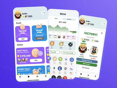 Investing mobile game UI/UX