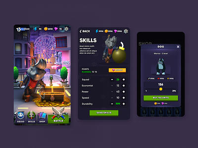 Mobile game app game mobile ui