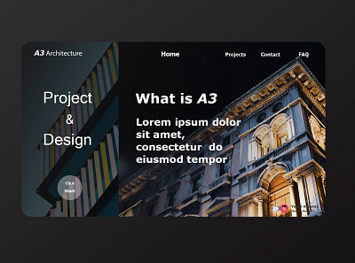 A3 Architecture architecture design graphic design ui ux web