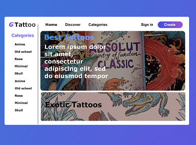 G Tattoo design graphic design tattoo ui web