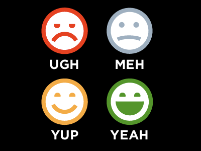 I love making icons faces happy rating