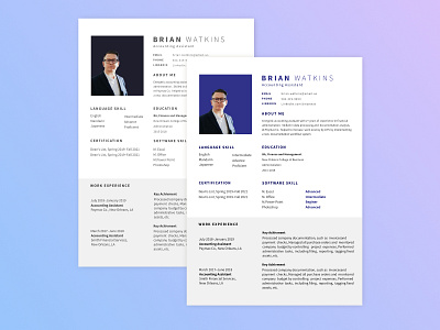 Professional resume branding career curriculum vitae design illustration job logo print professioanl resume