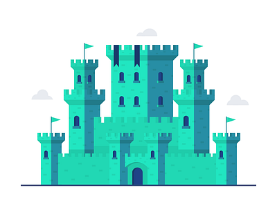 Castle Illustration castle design illustration medieval vector