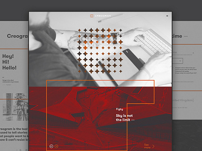 Creogram website agency creogram elegant full screen graphic design layout off grid portfolio ux web design website www