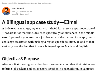 Case study for a UAE startup arabic case study design rahul bhatli startup uae ui ux