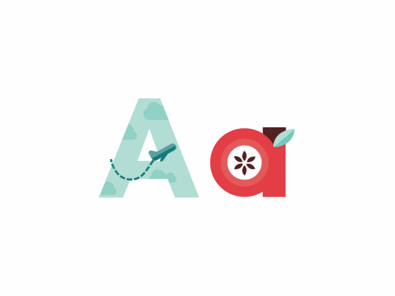 A is for... a after airplane animate animated animation apple effects illustrate illustration letterforms motion