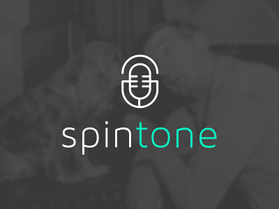 Spintone Logo design logo microphone sans serif tech technology