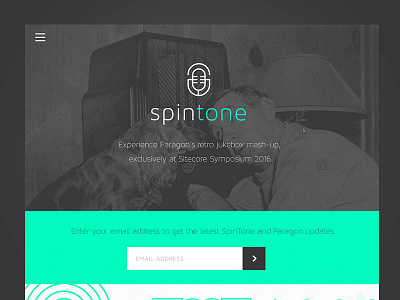 Spintone Microsite design microphone microsite sans serif tech technology website