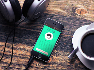 Spintone Mobile App app design microphone music sans serif tech technology