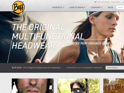 Buff Home Page athletic e commerce shop shopping slideshow sports