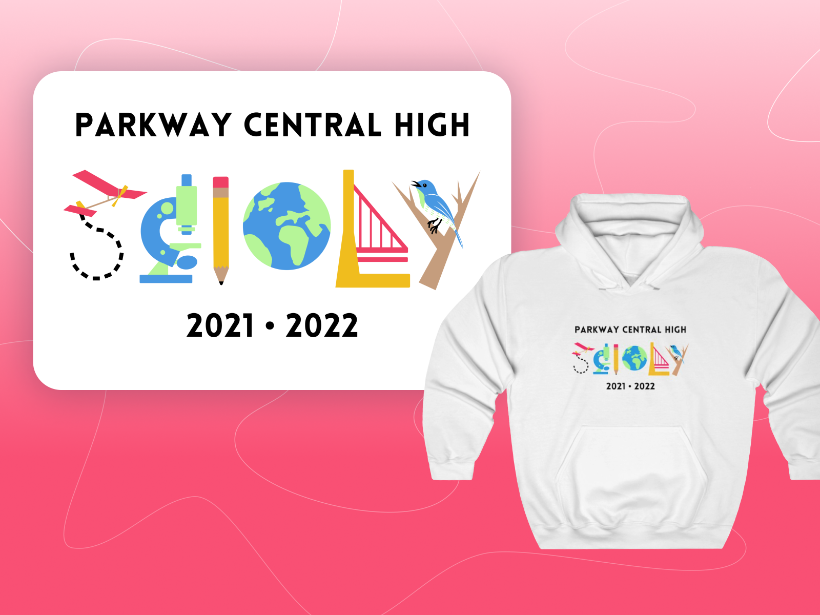 Science Olympiad Creative Lettering Hoodie and TShirt by Emily Huang