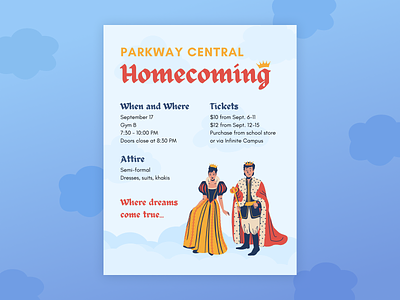 Homecoming School Dance Informational Flyer