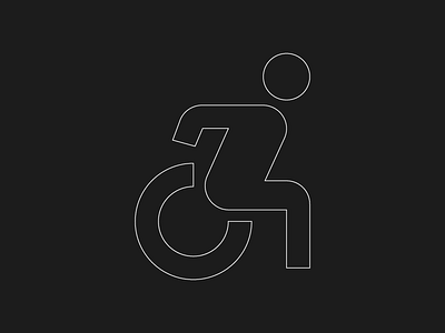 New Accessible Material Icon accessible black geometric google icon iconography intern lines material wheelchair white
